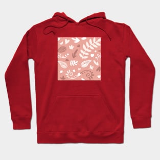 Cute Pink Leaf Nature Pattern Hoodie